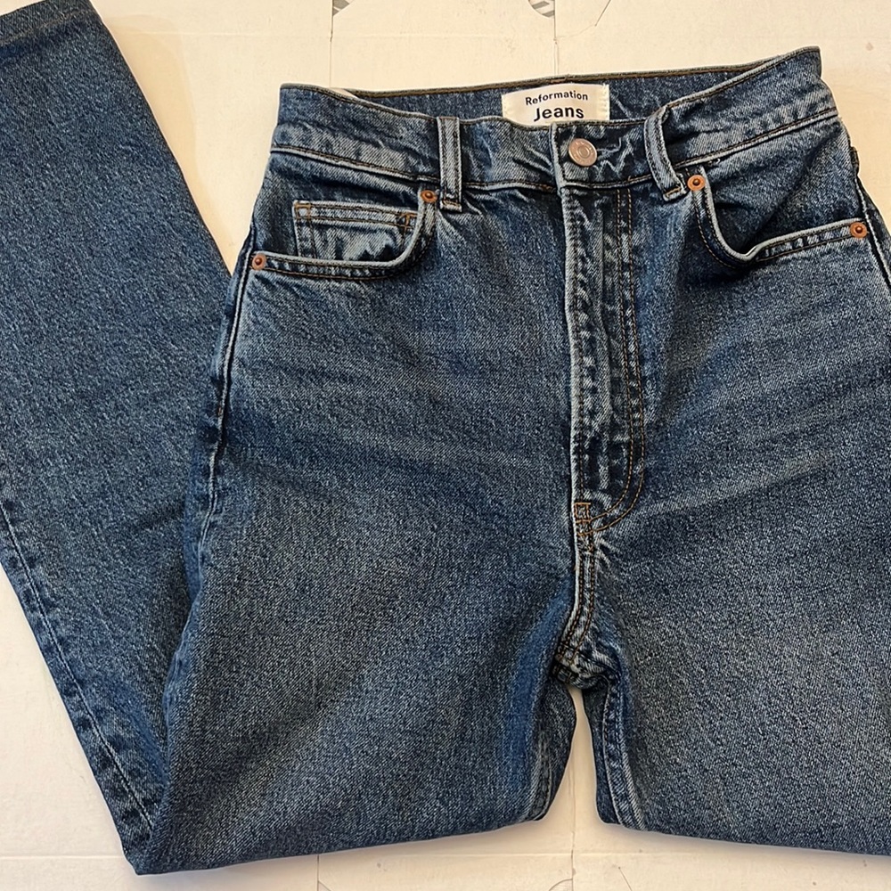 Reformation High Rise Jeans - Blue - Picture 1 of 7